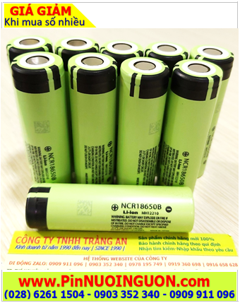 Panasonic NCR18650B, Pin sạc 18650 Lithium 3.7v Panasonic NCR18650B (3400mAh) Dòng xả  10A 